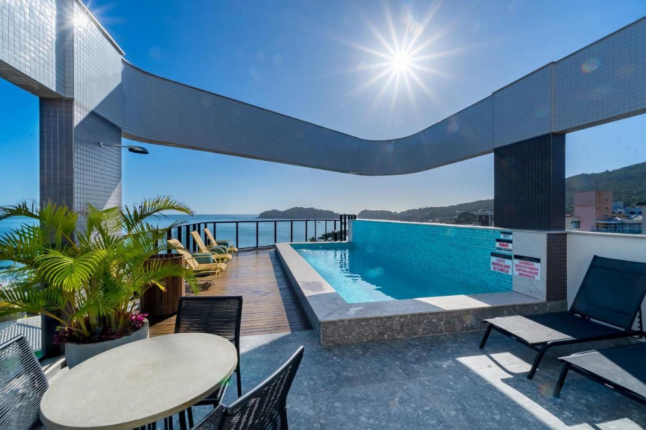 Confortavel Loft Com Vista Para O Mar - Condominio Com Piscina Bombinhas Kültér fotó
