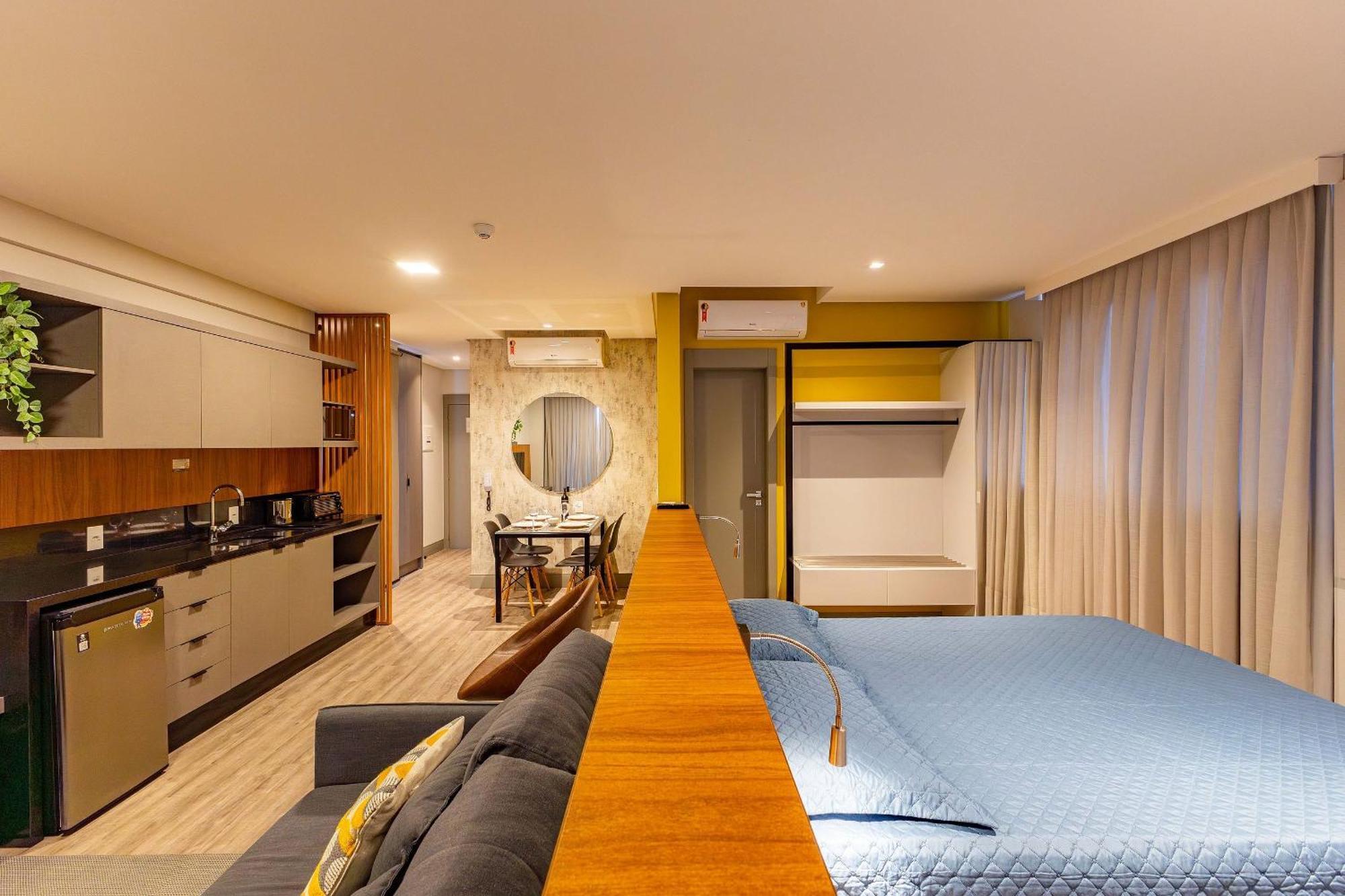 Confortavel Loft Com Vista Para O Mar - Condominio Com Piscina Bombinhas Kültér fotó